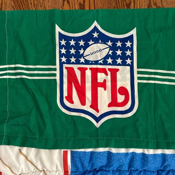 Vintage 1980’s NFL Football twin comforter Blanket Pillowcase set - Picture 7 of 9